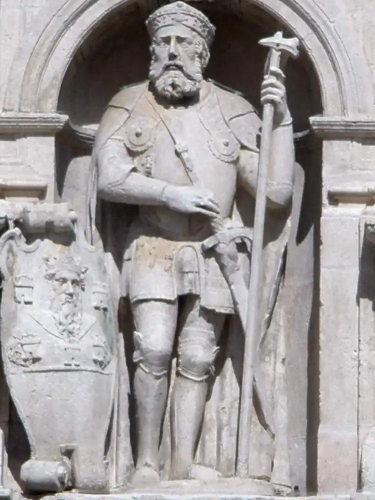 Representación de Diego Rodríguez Porcelos, fundador de Burgos